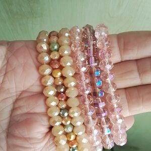 Multi-Color Stretch Beaded Bracelet Set